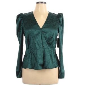 FINAL PRICE! 
NEW Free Press Green Peplum Blouse XL